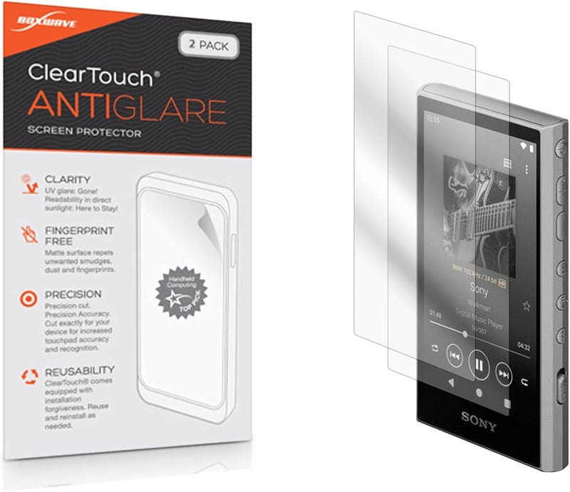 BoxWave Screen Protector Compatible with Sony Walkman (NW-A306) - ClearTouch Anti-Glare (2-Pack), Anti-Fingerprint Matte Film Skin - Image 1